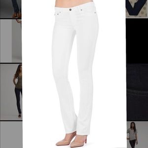 AG jeans white skinny/straight jeans